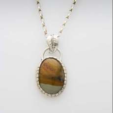 Picture Jasper in Sterling Pendant