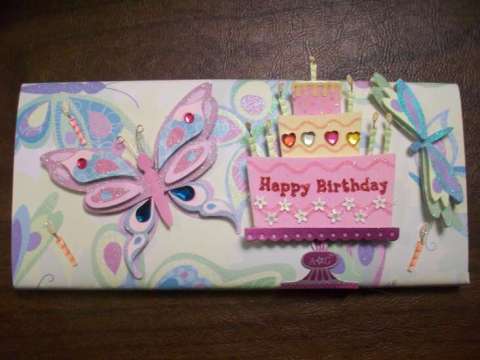 "happy birthday" Chocolate Candy Bar Wrapper