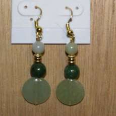 Green Jade & Aventurine Earrings