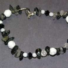 Black & White Quartz and Howlite Bracelet