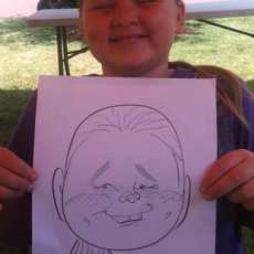 A typical 60 Second Caricature sketch from a festival