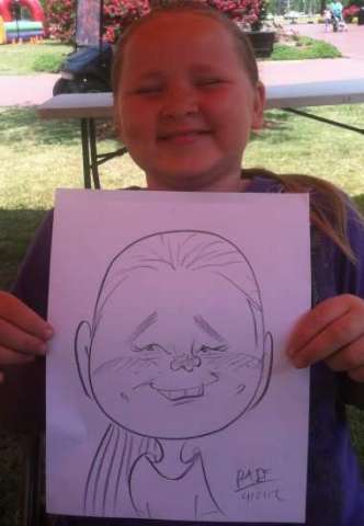 A typical 60 Second Caricature sketch from a festival