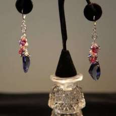 Genuine Swarovski Crystal and Sterling Silver Dangle Earrings
