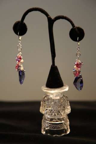 Genuine Swarovski Crystal and Sterling Silver Dangle Earrings