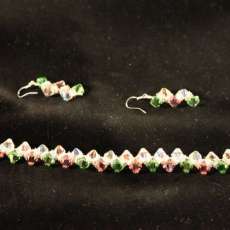 Genuine Swarovski Crystal Bracelet and Earring Set