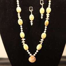 Yellow Turquoise and Rutilated Quartz