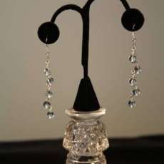 Faceted Aquamarine Dangle Earrings