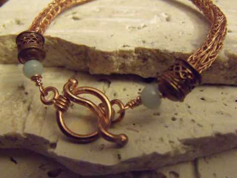 Copper Viking Knit Bracelet