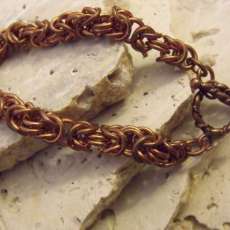 Copper Byzantine Chainmaille Bracelet