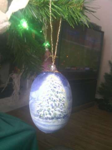 Christmas Tree Gourd Ornament