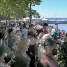 Part of the 2 mile long crowd at the Tacoma Freedom Fair site