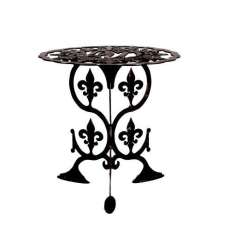 Fleur de Lis table view of top
