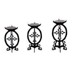 Cross Candleholders 8", 10", 12"