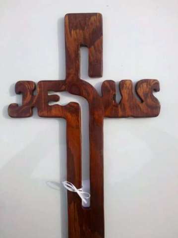 Large 15" Wooden Wall Cross