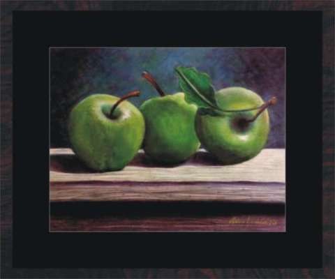Still Life - 3 Green Apples