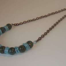 ceramic and seed bead necklace