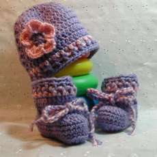 Cap and Booties Set