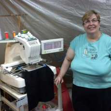 Anne with Embroidery Machine