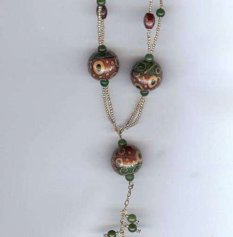 Russian hand painted Rounds Necklace (sold)