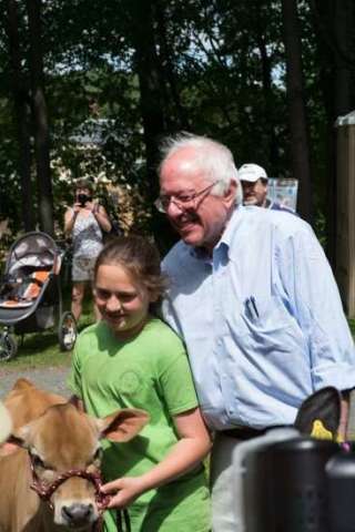 Bernie Strolls With Vermonts' Future Farmers