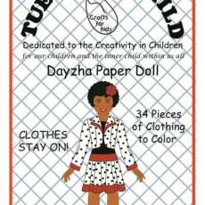 Dayzha Paper Doll to Color