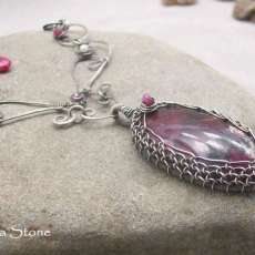 Needle-lace Necklace by Delia Stone