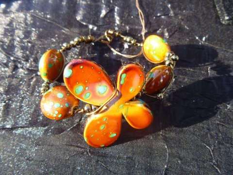 Aluminum Bracelet with Butterfly