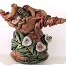 polymer clay pinch pot