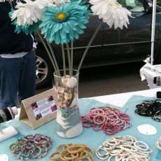 hand crocheted glass beaded bracelets