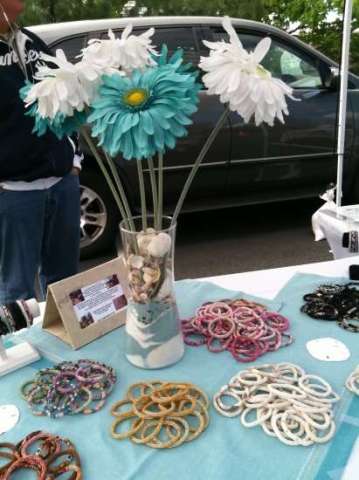 hand crocheted glass beaded bracelets