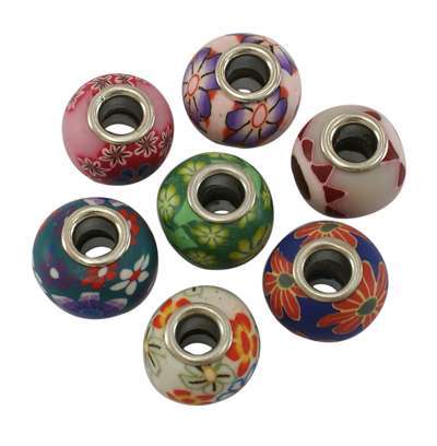 Polymer Clay Beads for Troll(tm) or Pandora(tm) bracelet.