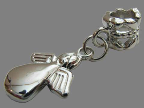 Angel Pendant Bead for Troll(tm) or Pandora(tm) style bracelet.