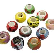 Large Hole Porcelain Beads