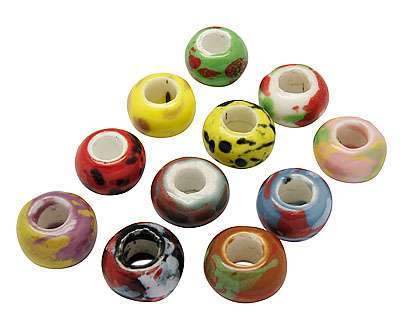 Large Hole Porcelain Beads