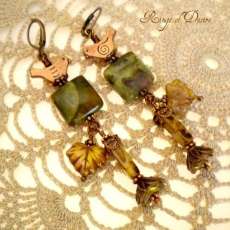 Woodland Bird Scene Earrings