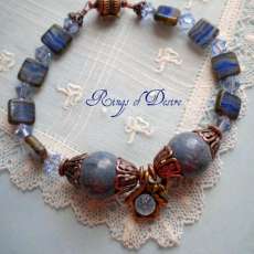 Blue Spongy Coral Birdhouse Bracelet