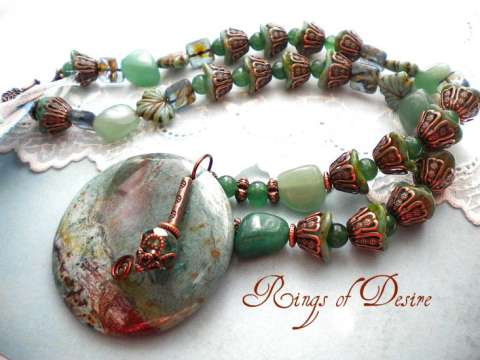 Dragon's Blood and Aventurine Necklace