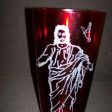 Red Jesus Glass