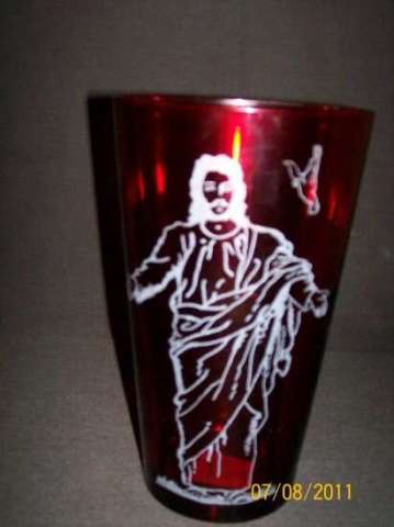 Red Jesus Glass