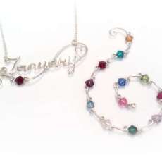Sterling Silver Birthstone Necklace
