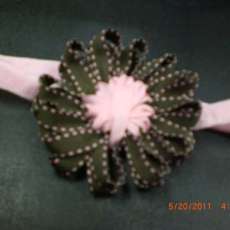 Brown n pink headband