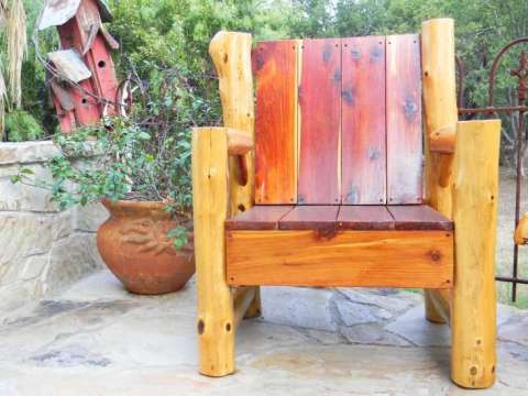 Rustic Cedar Patio Chair