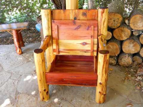 Rustic Cedar Patio Chair V2