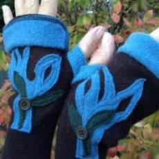 Upcycled Repurposed Fingerless Wool Texting Gloves