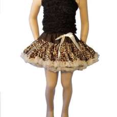 Cheetah pettiskirt with black ruffle top