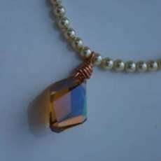 Crystal and Glass Pearl Necklace