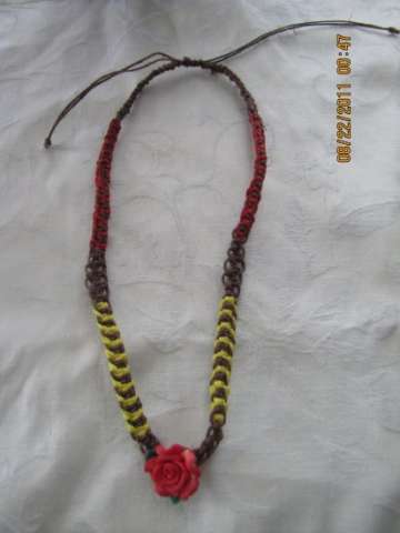 rose hemp necklace