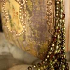 Multi-Strand Freshwater Pearls with Dragon's Blood Quartz