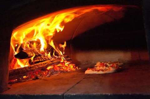 Wood-fired pizza