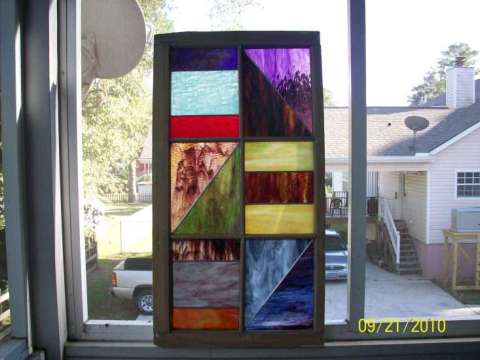 old cypress window frame